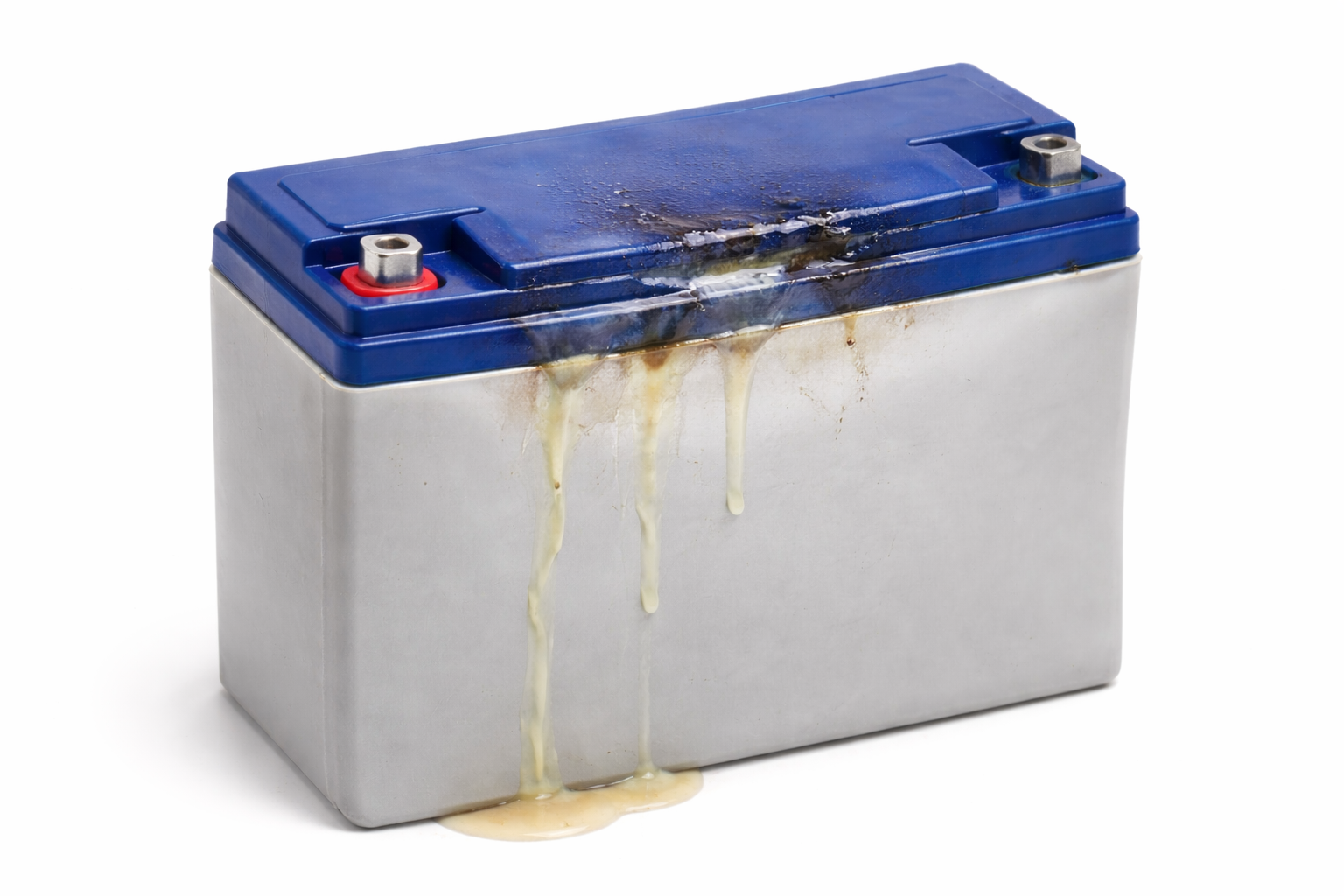 Batería dañada con fuga